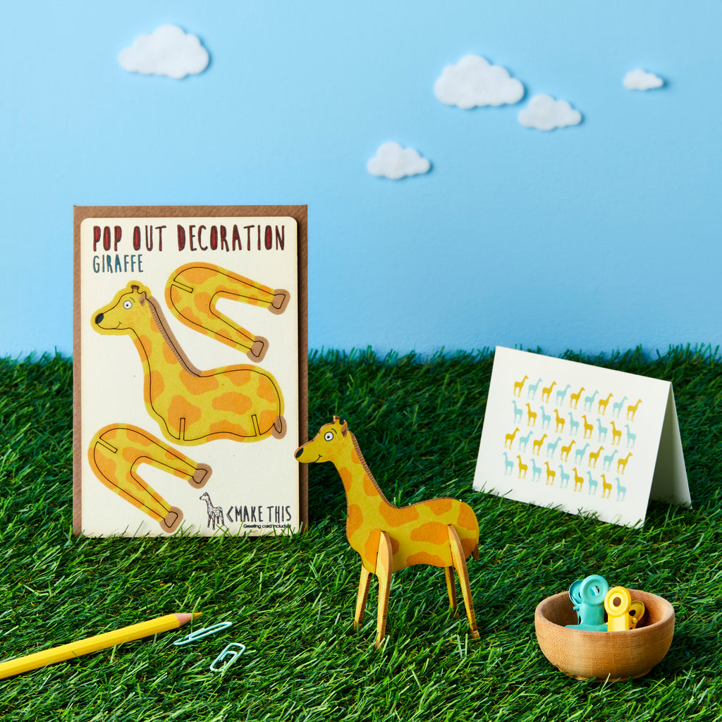 Pop Out Giraffe Greeting Card