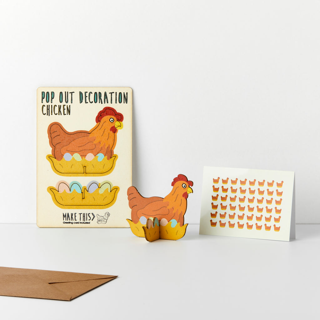 The Pop Out Card Company, Pop Out Chicken Decoration and Chicken Card