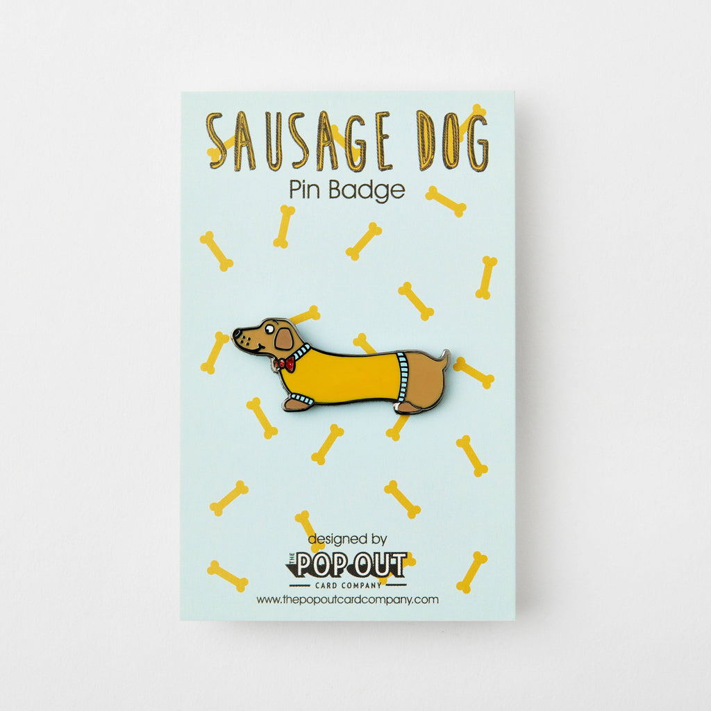 Sausage Dog Enamel Pin Badge
