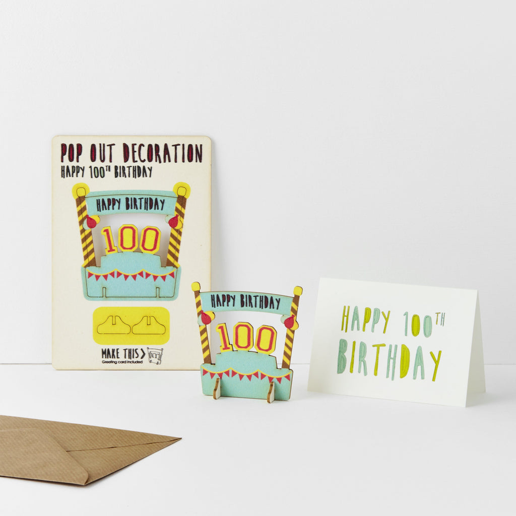 Pop Out 100th Birthday Card