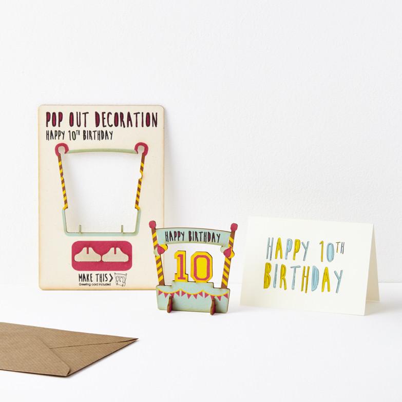 Pop Out 10th Birthday Card