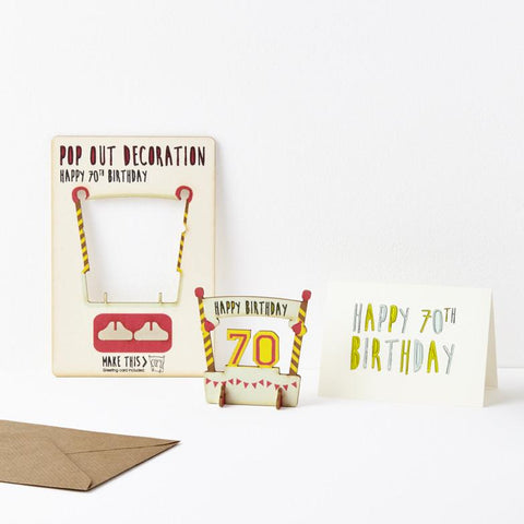 CNLITIHEKA 70th Birthday Pop Up Card For Mom Dad, Happy 70 Year Old Birthday Cards For - View #7