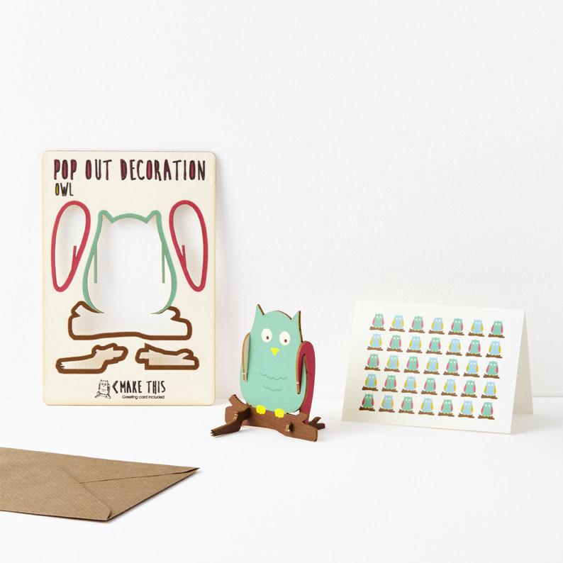 Pop Out Owl Greeting Card