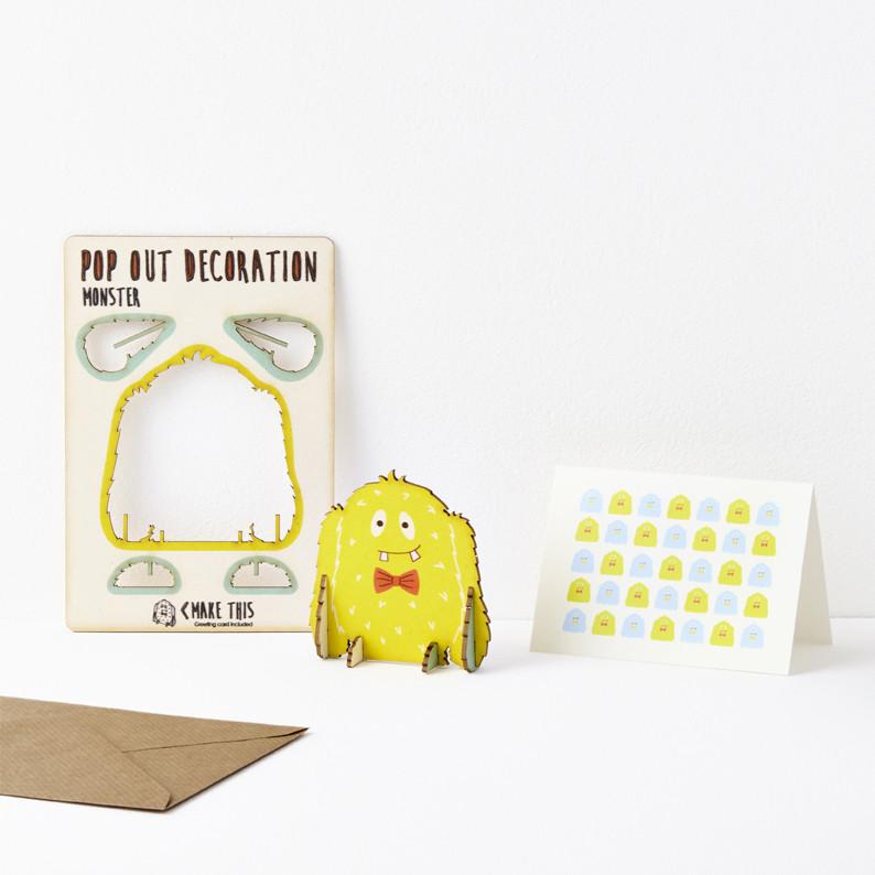 Pop Out Monster Greeting Card