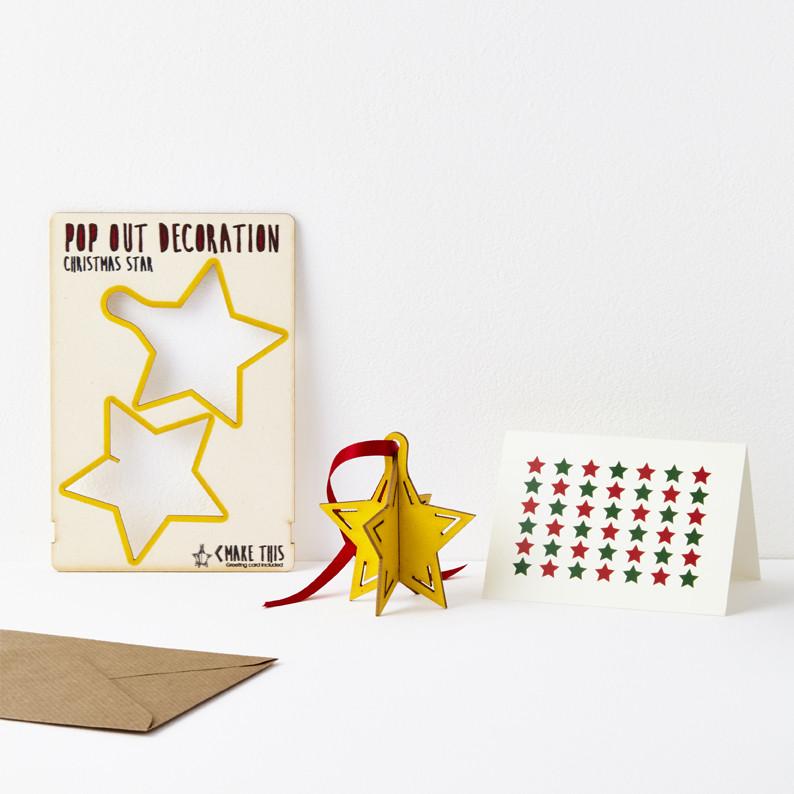 Pop Out Star Christmas Card