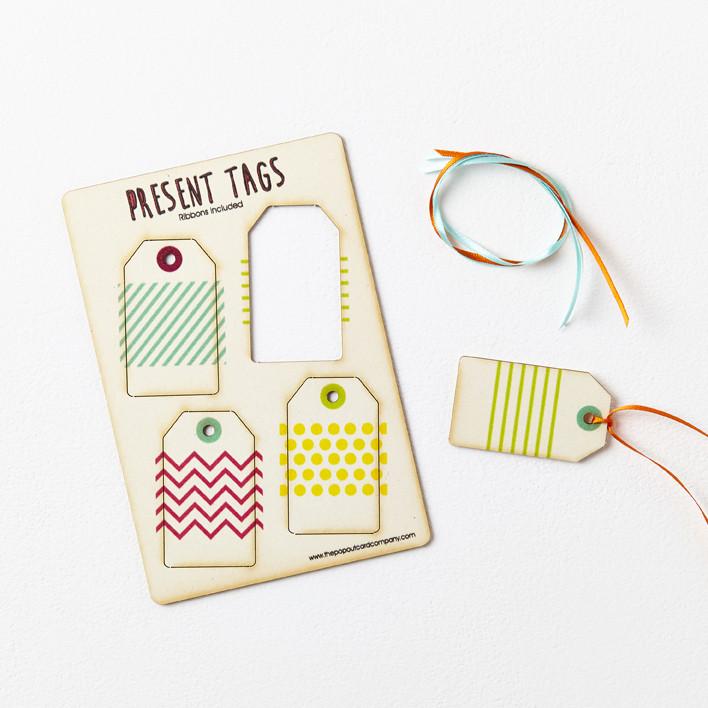 Pop Out Pattern Gift Tags