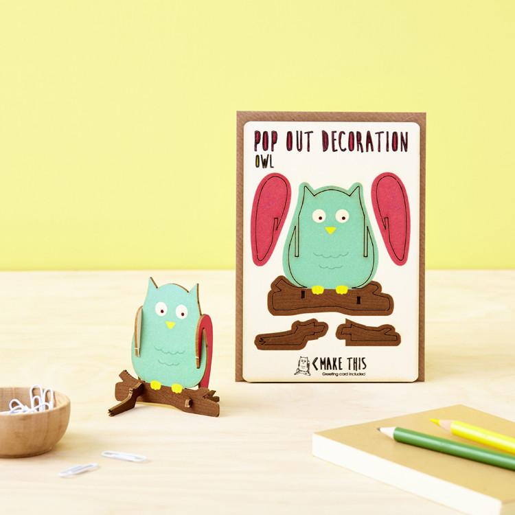 Pop Out Owl Greeting Card
