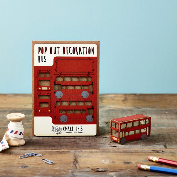 Pop Out Bus Greeting Card