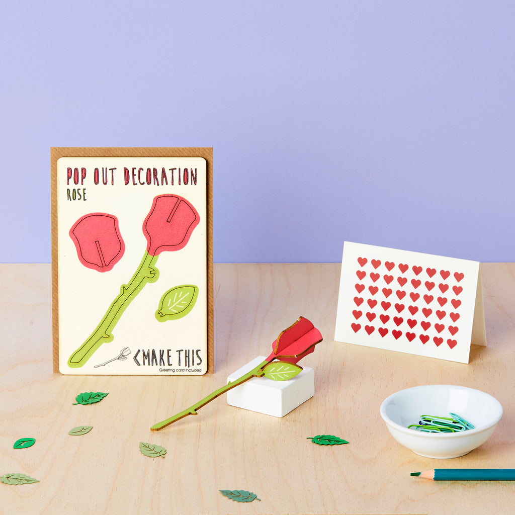 Pop Out Rose Greeting Card