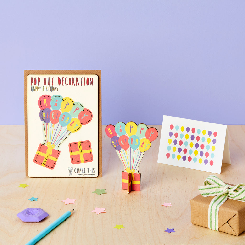 Pop Out Happy Birthday Balloons Card