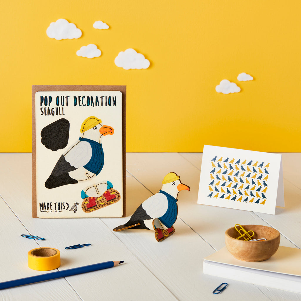 Pop Out Seagull Greeting Card