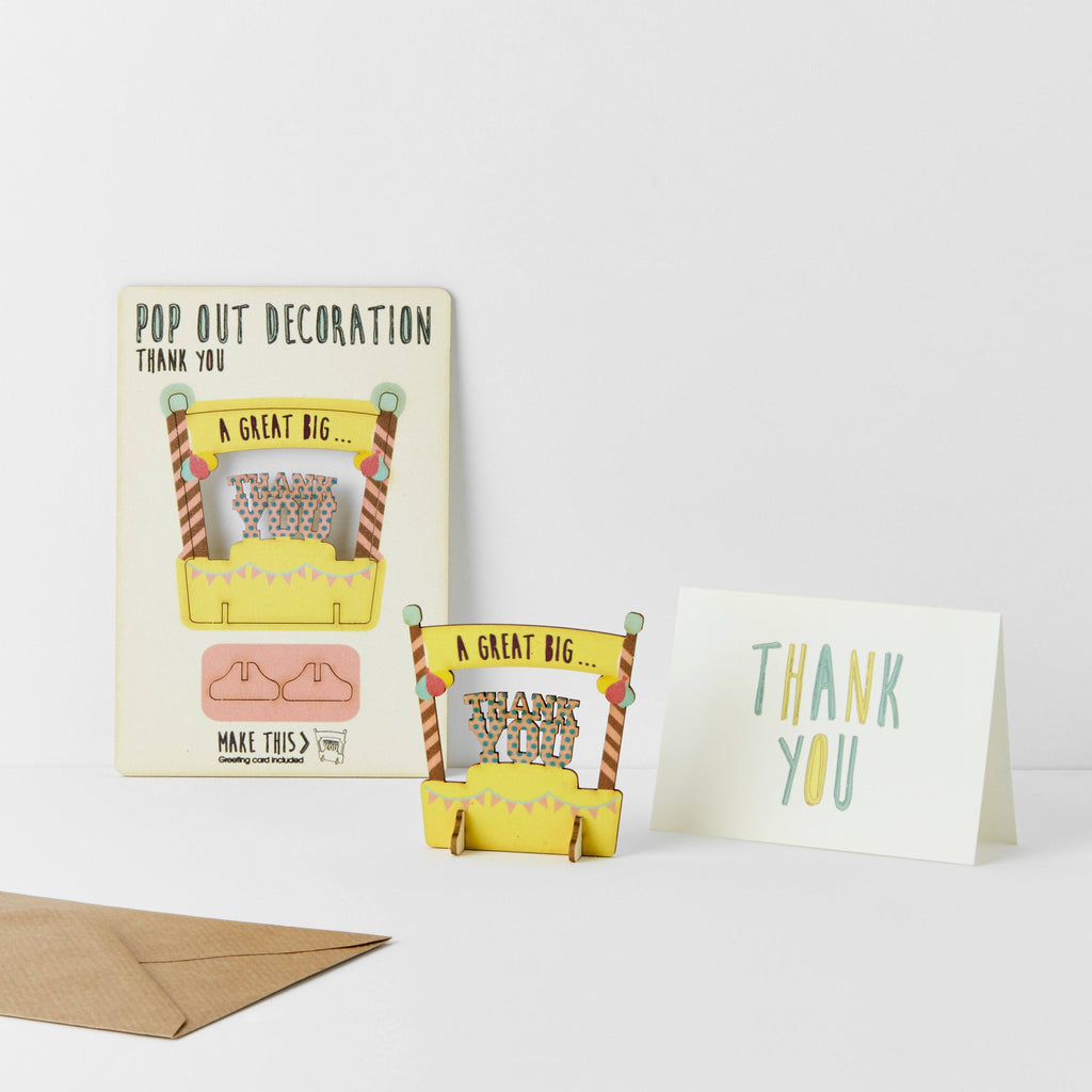 Pop Out Thank You Greeting Card