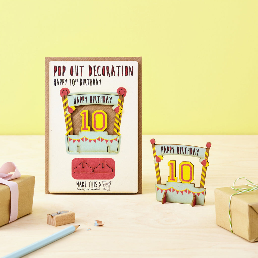 Pop Out 10th Birthday Card