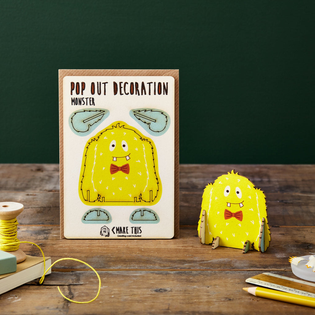 Pop Out Monster Greeting Card
