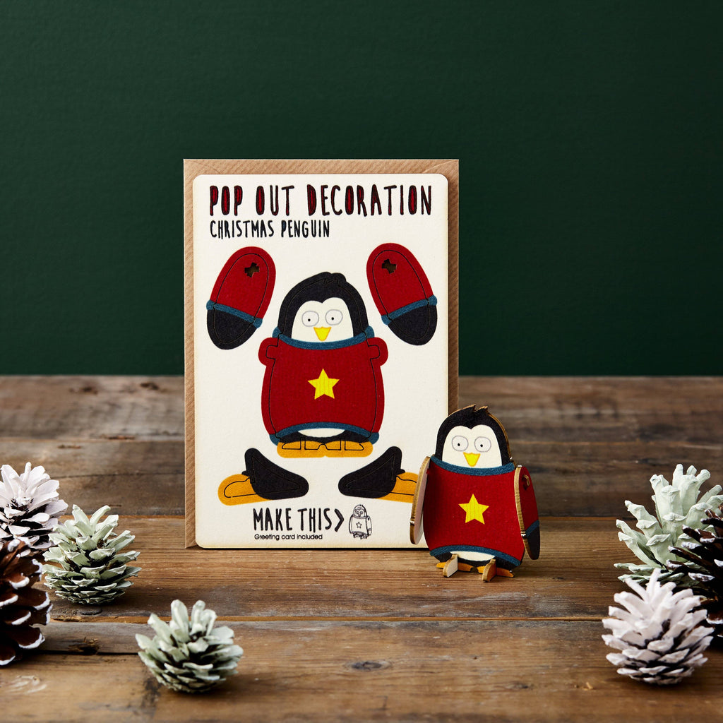 Pop Out Penguin Christmas Card