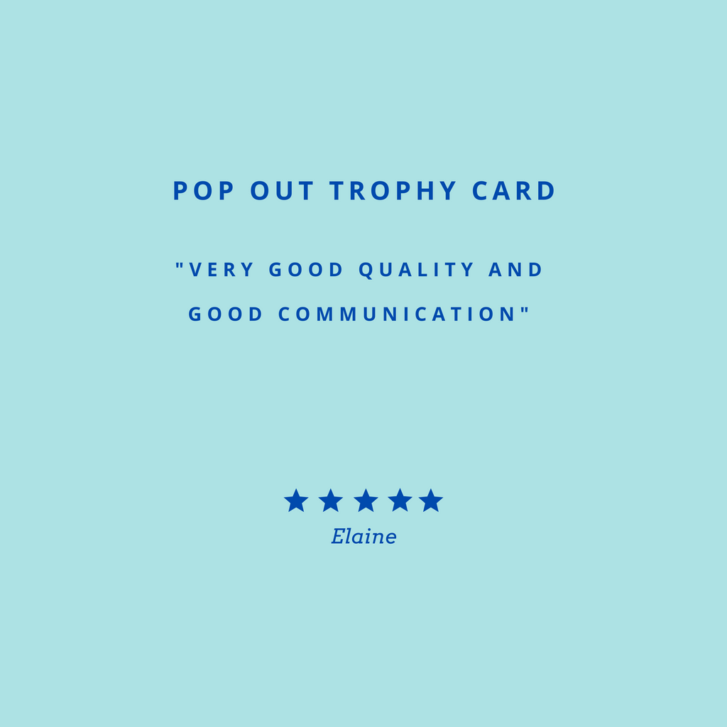 Pop Out Trophy Greeting Card