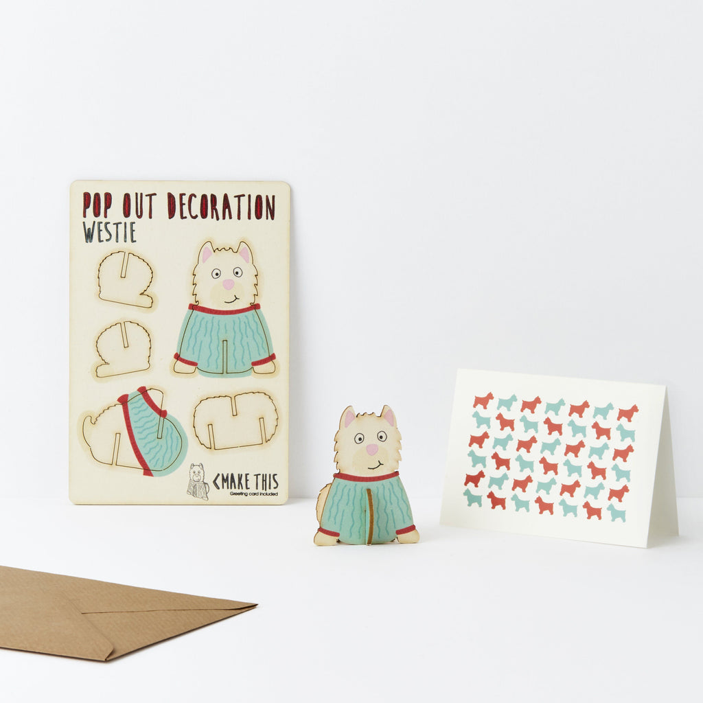 Pop Out Westie Greeting Card
